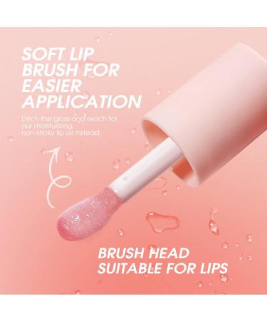 2Pack Hydrating Lip Glow Oil - Plumping Lip Tint, Glossy Balm Set - Strawberry + Cherry - Buy Online on SooperMarket.com