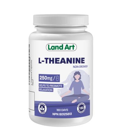 L-Theanine 250mg 180 Vcaps - BONUS SIZE - 180 Servings - HIGH POTENCY - Promotes Relaxation - Vegan - Made in Canada