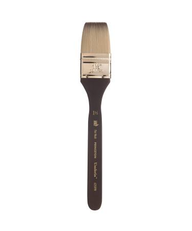 Princeton Umbria Short Handle Synthetic Paint Brush for Watercolor  Acrylic and Oil  Series 6250  Flat Wash  1 1/2