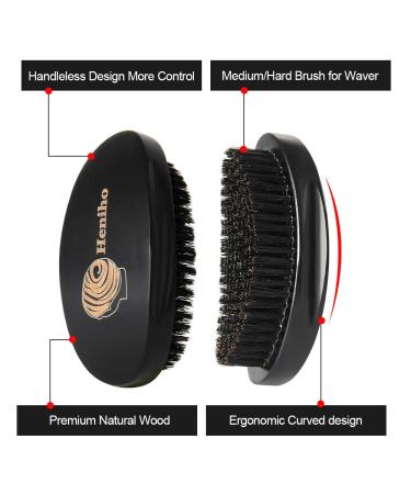 3pcs Silky Durag & Wave Brush Set for Men - 360 Curved Medium/Hard Hair Brushes - Buy Online on SooperMarket.com