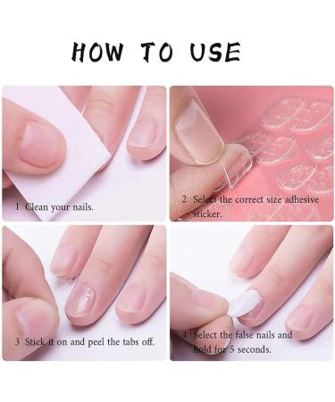 Simple French Blue Green Edge Nail Press on Nails Short Square Glossy False Nail Daily Manicure 24 Pcs 16 - Buy Online on SooperMarket.com