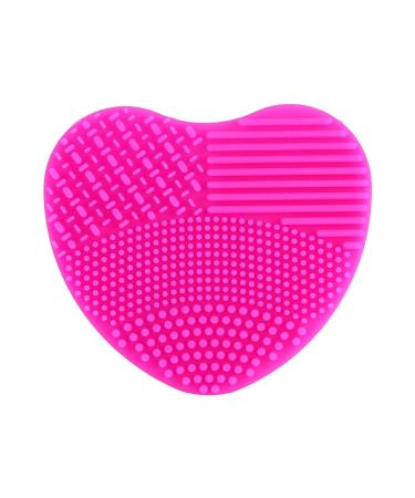 Silicone gloves brush accessories heart shape silicone makeup brush detergent brush for cosmetic washing(Rose)