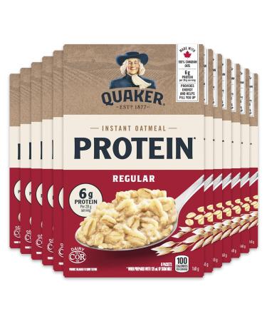 Quaker High Protein Regular Instant Oatmeal 168g (Pack of 12) High Protein Regular Pack of 12