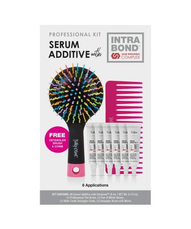 Punky Professional Kit Serum Additive with Intrabond Hair Repairing Complex, w/Free Detangler Brush & Comb, 6 Applications