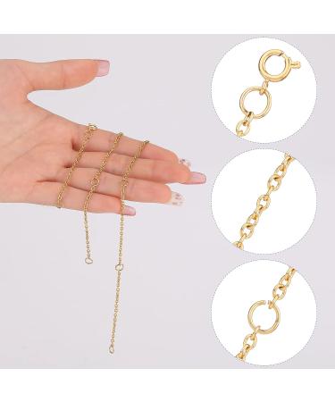 Gold & Silver Necklace Extenders - 6 Pcs Stainless Steel Chain Extensions for Jewelry Making - Buy Online on SooperMarket.com