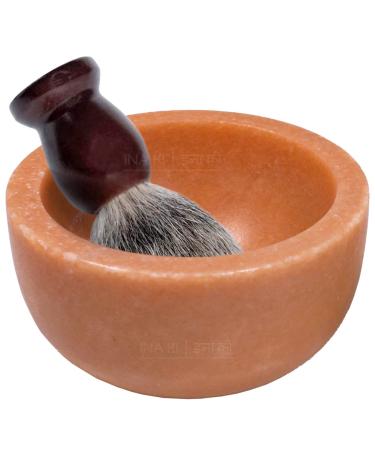 INA KI Natural Marble Multi Purpose Bowl | Herb Bowl | Salt and Pepper | Shaving Bowl (Pink)