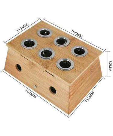 Glield Bamboo Six Hole Healing Box for Moxa Moxibustion Medicine Therapy AJG01 - Buy Online on SooperMarket.com