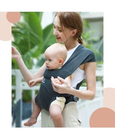 MOMTORY Newborn Baby Carrier | Cozy Wrap with Hook&Loop | Adjustable & Soft Fabric | Deep Grey - Buy Online on SooperMarket.com