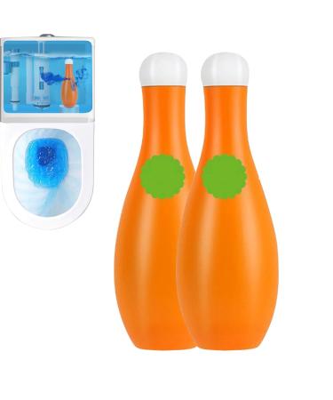Blue Bubble Toilet Cleaner Bottled Automatic Long-lasting Toilet Cleaner Scrubbing Foam Toilet Cleaner Suitable for Water Tanks to Prevent Scale 2pcs