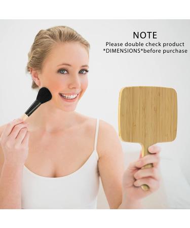 YEAKE Natural Bamboo Hand Mirror - Portable Travel Vanity Mirror for Men & Women - Single-Sided, Medium Size 6.9 x 9.9 - Buy Online on SooperMarket.com