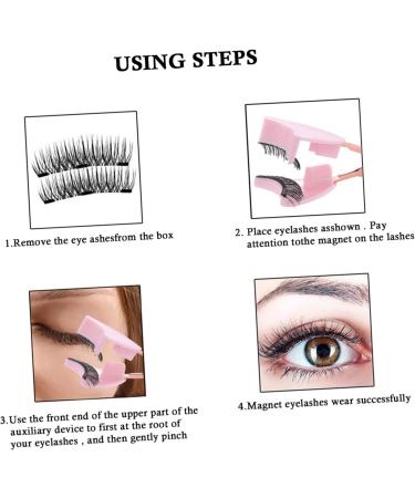 PLAFOPE Magnetic False Eyelash Curler Mascara Applicator False Lashes Tools False Eyelash Applicator Magnetic Eyelash Clip Eyelash Holder Profession Eyelash Clips Stainless Steel - Buy Online on SooperMarket.com
