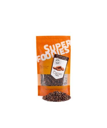 Superfoodies Raw Organic Cocoa/Cacao Nibs 100G - Made with Superior Criollo Beans Sustainably Sourced in Peru - Non-GMO 100 g (Pack of 1)