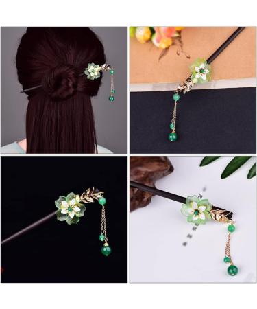 OSALADI Hanfu Hairpin Chinese Hairpins Tassel Hair Chopsticks Hair Sticks Tassel Hair Bun Stick Hanfu Hair Stick Vintage Hair Chopsticks Flower Tassel Glass Miss Chinese Style Hair up - Buy Online on SooperMarket.com
