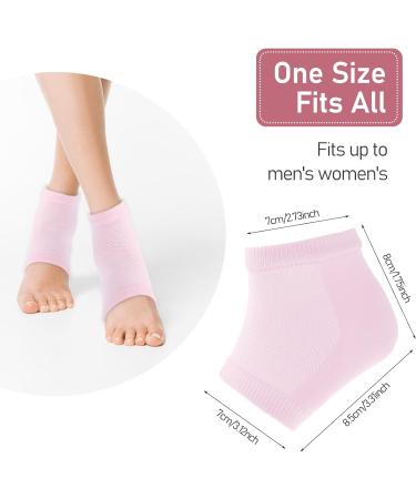 Sibba 4 Pairs Moisturizing Gel Heel Socks Cracked Heel Gel Lined Infused Toeless Spa Socks for Women Soft Cotton Silicone Ventilate Heel Sleeves Open Toe Foot Care Treatment Overnight (Multicolor) 4 Pairs Black+Pink+Gray+Green 4.0 - Buy Online on SooperMarket.com