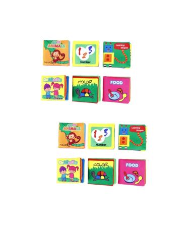 ibasenice 12 pcs toy cloth book children's books animal reading material baby as shown x2pcs medium x2pcs