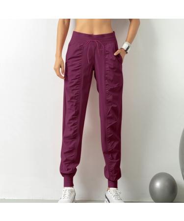WILLBEST Joggers for Women Stretch Plain Jogging Tracksuit Bottoms Lounge Loose Fit Sweatpants Running Gym Workout Trouser Sweat Jog Pants Loungwear XXL 3233-djufh-wine-e - Buy Online on SooperMarket.com