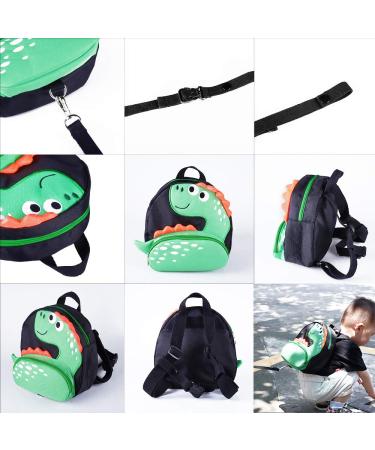 Small Dinosaur Toddler Backpack with Safety Leash | Age 1-2 Years | Green - Buy Online on SooperMarket.com