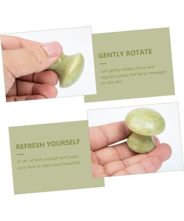 Mikinona 2pcs Neck Massager Tool Face Massager Eye Massager Eye Face Beauty Massagers Roller Rose Quartz Jade - Buy Online on SooperMarket.com