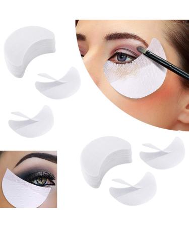 100PCS Eyeshadow Pads Stencils Eyeshadow Eye Eyeshadow Gel Pad Patches For False Eyelash Extensions Sticker Lip Makeup(White 1.97inchx2.68inch)