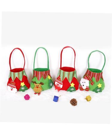 CHILDWEET 4pcs Christmas Candy Bag Xmas Candy Xmas Presents Pouches Xmas Bag Holder Brushed Cloth Snack - Buy Online on SooperMarket.com