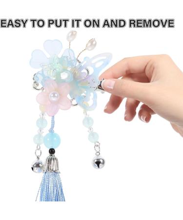 Beavorty 1 Pair Chinese Hair Clips Tassel Barrettes Butterfly Flower Hairpins Hanfu Hair Accessories - Buy Online on SooperMarket.com