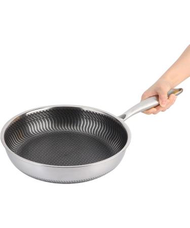Qzwgz Cookg 51 31 8 Household 304 Stainless Steel Cooking Frying Pan Non-Stick Pot Kitchen Utensils 28cm - Buy Online on SooperMarket.com