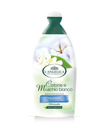 L'Angelica Shower Cream Velvet Cotton and White Musk 500 ml (16.9 Fl Oz) - 1 unit Made in Italy