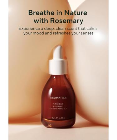 AROMATICA Vitalizing Rosemary Firming Ampoule Serum 30ml - Best Anti-Aging Retinol Serum for Face Moisturizing & Strengthening Skin Barrier - Shop Internationally - Buy Online on SooperMarket.com