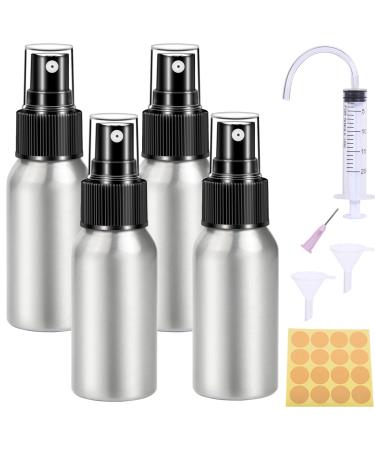 Nuts ot nuts spray bottle 50ml small 4 pc spray stk spray aluminum alloy atomizer mini empty spray bottles for filling pump pum for water perfume cosmetics liquid etheric oils 50ml 4stk