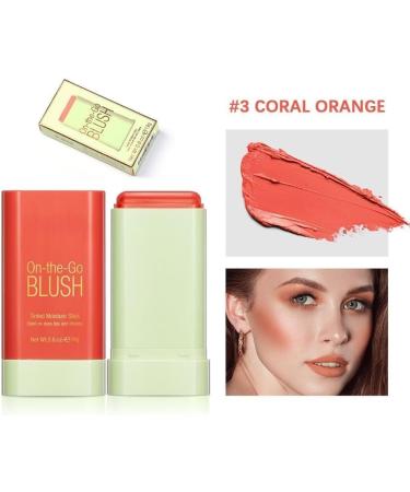 Lovelycat On-the-Go Makeup Blush Stick Tinted Moisture Stick Shadow Lips Cheek Blusher Creamy Makeup Long Lasting Natural Nude Makeup for All Skin (orange) - Buy Online on SooperMarket.com