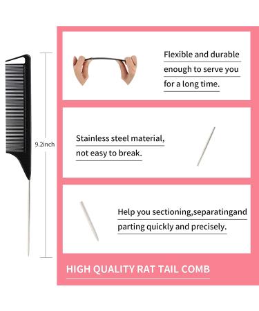Hair Styling Comb Wax Sticker Set with Edge Brush for Women - 5pcs - Buy Online on SooperMarket.com