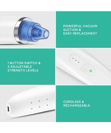 VOYOR Blackhead Remover Pore Vacuum - Electric Face Cleaner with 6 Suction Heads for Acne and Whitehead Removal - Buy Online on SooperMarket.com