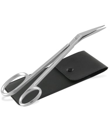 Long seniors nail scissors footnail scissors with micro toothing and strong handles - alternative nail tongs as scissors in the case in the case - foot care for fingernails toenails (16 cm strong with case)