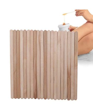 100 Pcs Hair Removal Stick Wax Sticks Disposable use design clean and hygienic Wood Waxing Craft Sticks Spatulas Applicators for Face Eyebrows Lip Hand Hair Removal Eyebrow and Body
