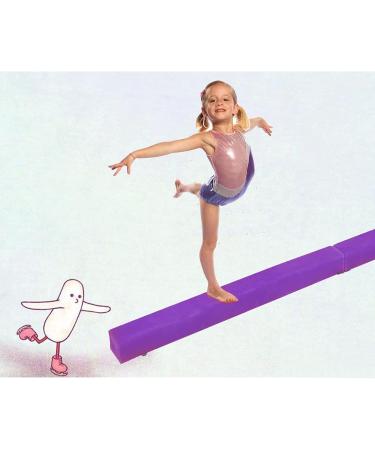 UMIKOOL DIRECT 8FT Balance Beam for Gymnastics - Non Slip Rubber Base - Professional Home Training Equipment - Dark Purple - Buy Online on SooperMarket.com