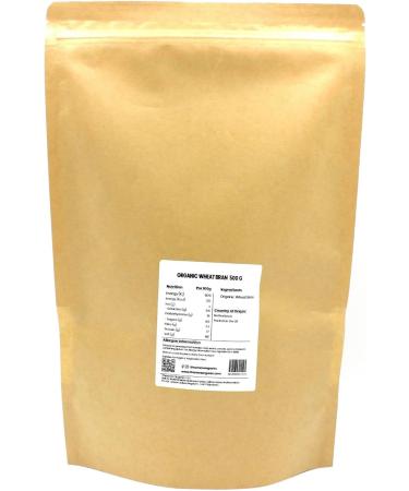 Certified Organic Wheat Bran 600g - Raw Vegan, GMO Free - Ideal for Baking & Smoothies - Thames Organic - Buy Online on SooperMarket.com