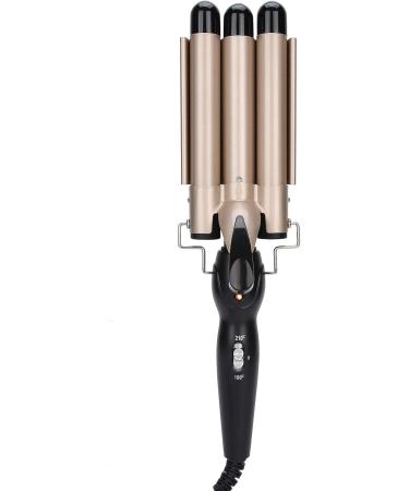 Electric Hair Curler 3 Barrel Curling Iron Wand Adjustable Hair Curler Waver Crimper Hair Styling Tool (Gold 22mm) - Buy Online on SooperMarket.com