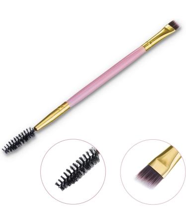 Frienda 3 Pack Eyebrow Brush & Spoolie Set - Double Handle Angled Brush and Comb for Brow Powders, Waxes, Gels - Pink - Buy Online on SooperMarket.com