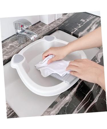 1 Set wash basin Clothes Hand Wash Board laundry bucket washing up basin underwear child pan Grey 30x29cm - Buy Online on SooperMarket.com