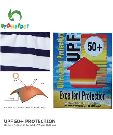 UPF 50+ Baby Boy Swimwear Set with Sun Hat | Navy Stripe | 6-9 Months - Buy Online on SooperMarket.com