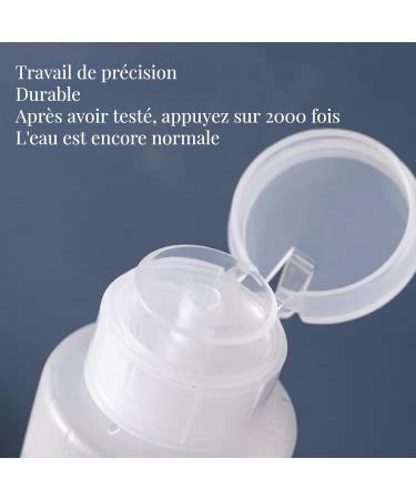 Nail Dispenser Bottle Cleaner Pump Empty Plastic Bottle for Nail Polish Remover Liquid 60 ml Transparent Bottle (White) - Buy Online on SooperMarket.com