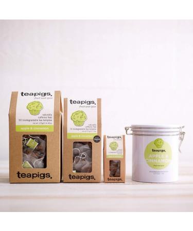 Teapigs Apple and Cinnamon Tea Bags Made With Whole Fruit Pieces (1 Pack of 50 Tea Bags) & Teapigs Liquorice and Peppermint Tea Made With Whole Flowers (1 Pack of 50 Tea Bags) + Peppermint Tea 50 Count (Pack of 1) - Buy Online on SooperMarket.com