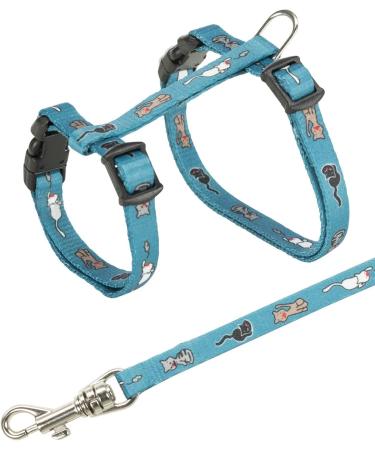 Trixie 4144 Kitten Harness with Leash - Adjustable Nylon 21-33 cm Assorted Colors - Comfortable & Safe Pet Gear - Buy Online on SooperMarket.com