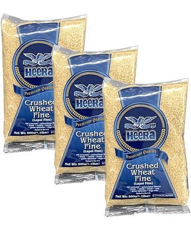 Seelans Superstore Heera Lapsi Fine (Broken Wheat) 500g (Pack of 3) | A Nutrient-Dense Healthful Cereal Grain - Buy Online on SooperMarket.com