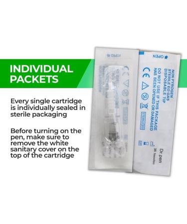 Dr. Pen Ultima A10 Replacement Cartridges (20 Pack) - 36 Pins (0.25mm) - Disposable Bayonet Slot Parts - Buy Online on SooperMarket.com