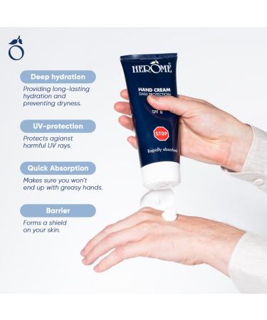 Herome Hand Cream Daily Protection 200ml | Fast-Absorbing Moisturizer for Dry Hands | International Shipping Available - Buy Online on SooperMarket.com