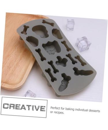 Alipis 2pcs Dessert Dark Molds Grey Bones Shape Cakes Baking Silicone Creative Skeleton Bone-Shaped Shaped - Buy Online on SooperMarket.com