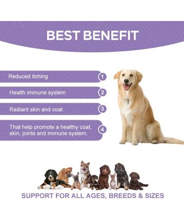Petsy Skin & Coat Supplement for Dogs - Vitamin C, E, Zinc, Biotin, Omega 3 - Supports Healthy & Shiny Coat, Rejuvenates Skin, Natural Relief for Itchy Skin - Daily Use - Buy Online on SooperMarket.com
