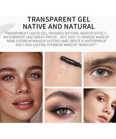 Clear Eyebrow Setting Gel Waterproof Liquid Brow Shaping Gel Long Lasting Brow Gel with Brush 2PCS Eyebrow Gel - Buy Online on SooperMarket.com