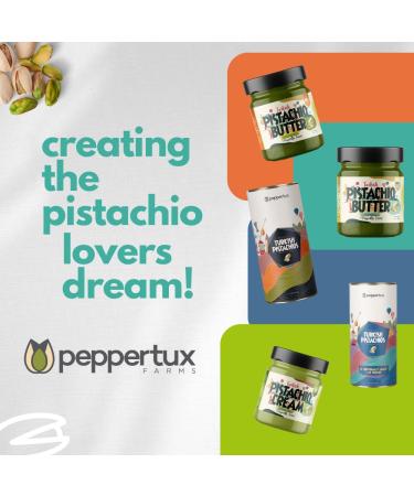 Peppertux Farms Pistachio Cream - 100% Pure & Natural Pistachio Butter Vegan Spread - High Protein Turkish Pistachio Cream - 7oz - Buy Online on SooperMarket.com